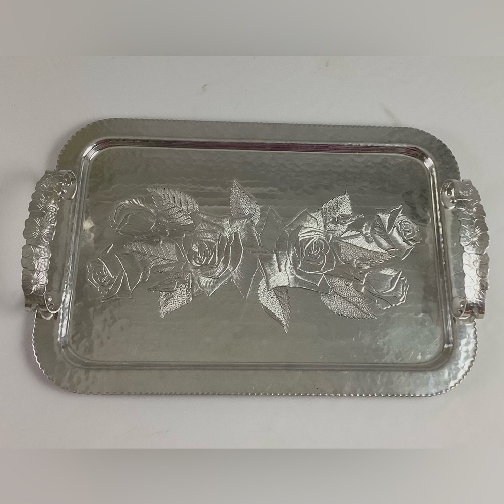 Continental -#1023- wild rose platter in the brilliantone finish